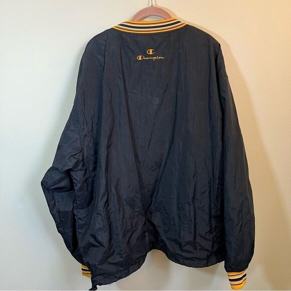 Champion Black Gold Iowa Hawkeyes Windbreaker Jacket XL - Picture 9 of 11